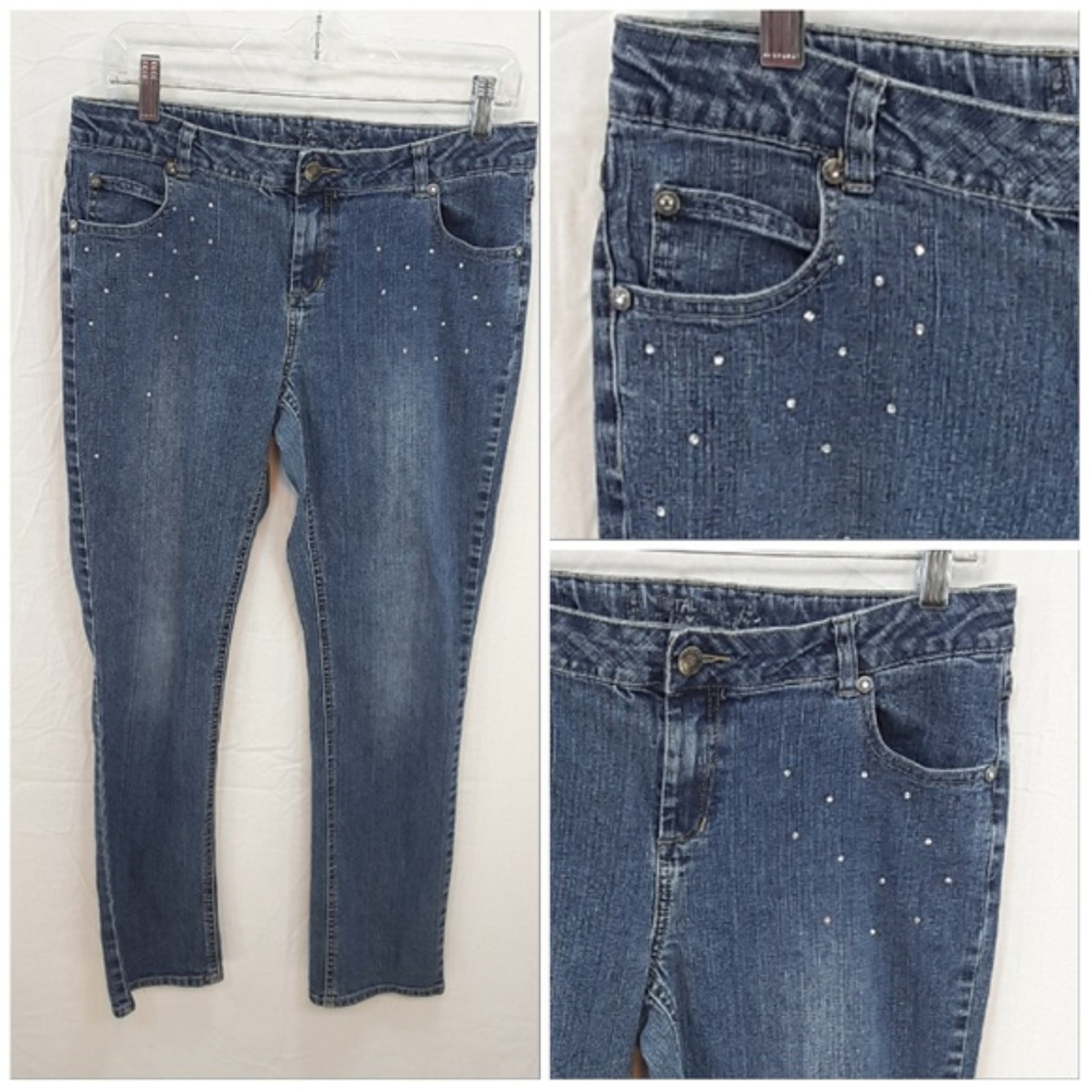 *GIRL* TOTAL GIRL, Sparkly Denim Jeans, size 16.5